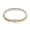 Icon Bracelet, Gold, Silver, Diamonds