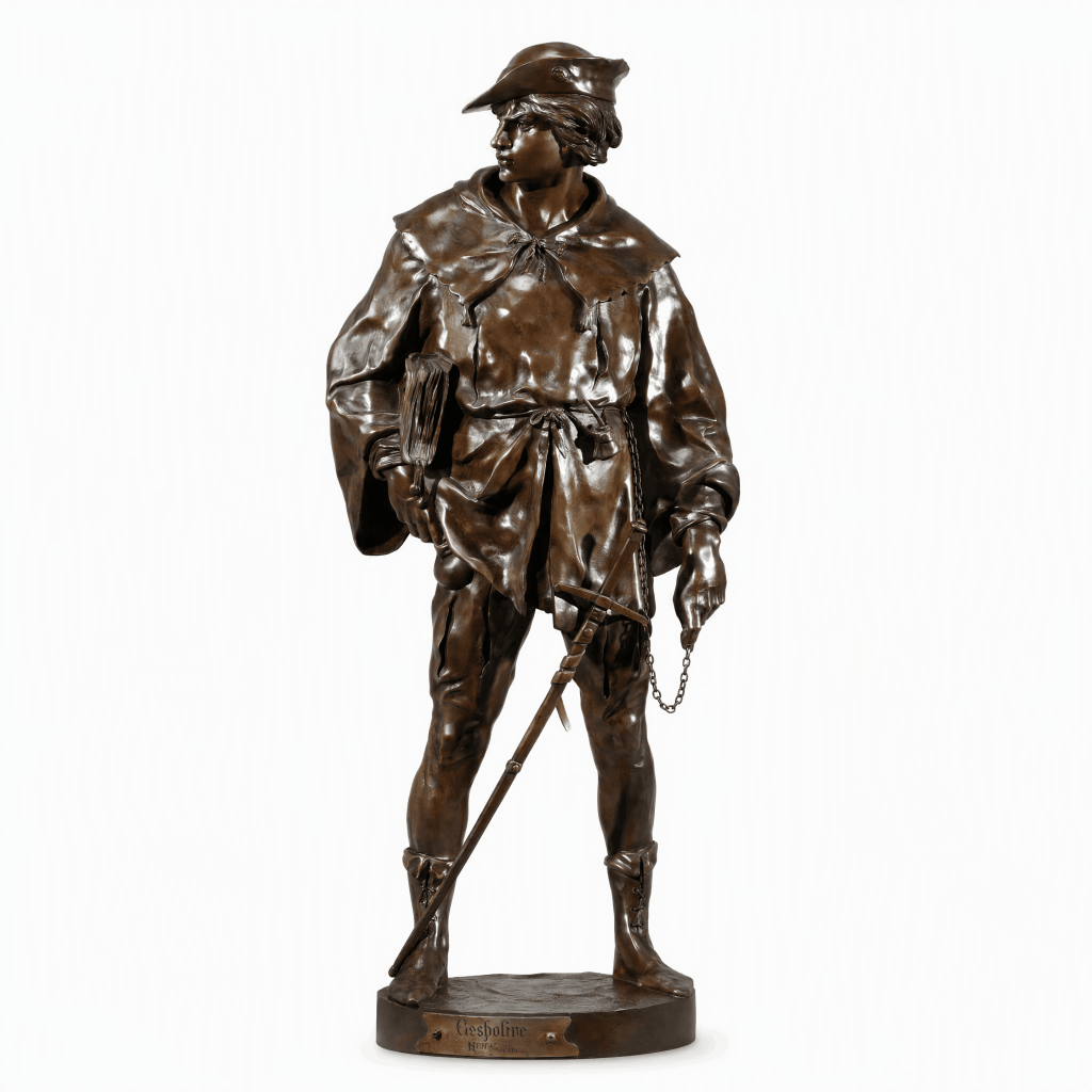 Antonin Mercié Esmeralda 19th-century French patinated bronze sculpture